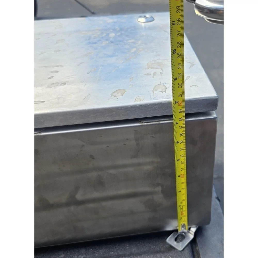 Electronics box. Stainless steel, size 16x12x8, used.